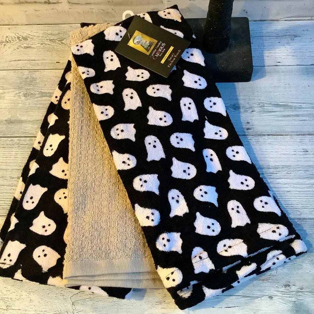 Cynthia Rowley 3Pack Allover Ghost Halloween Kitchen Towels